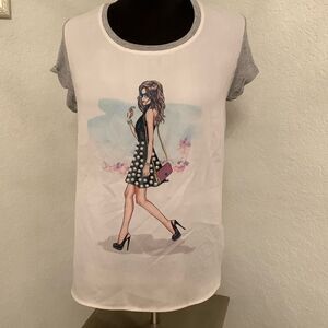 Barcode Clothing Glamour Lightweight Top Tunic Size L